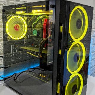 Thùng pc cao cấp i3 9100f + rx570 4gb