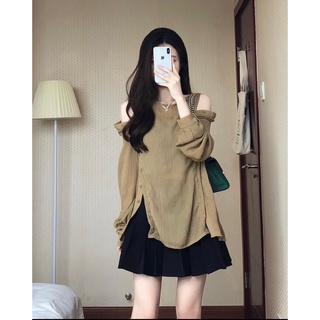 Sơ mi hở vai Hàn Quốc