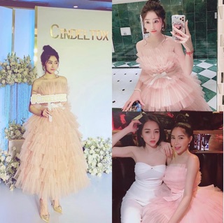 Đầm dự tiệc phối tầng