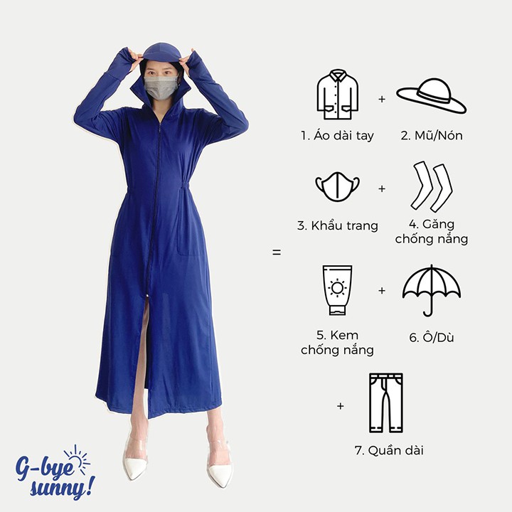 áo chống nắng nữ dáng dài chống tia UV xinh xắn giá rẻ thấm hút mồ hôi tốt LN05 | BigBuy360 - bigbuy360.vn