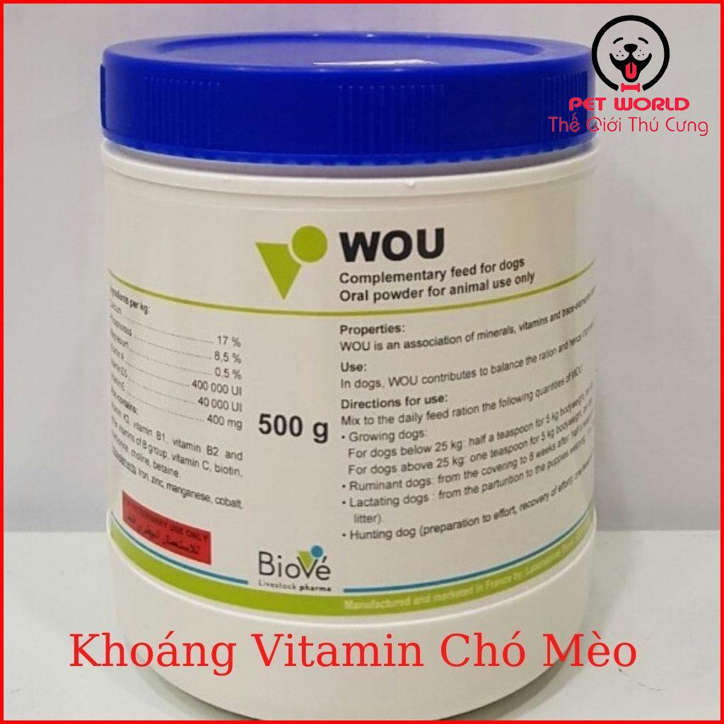Khoáng Wou(Pháp) bổ sung vitamin dành cho chó mèo 500g