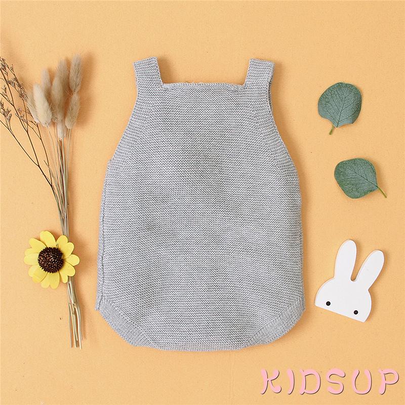 Bộ áo liền quần in hình thỏ hoạt hình dễ thương cho bé gái 3-24 tháng tuổi