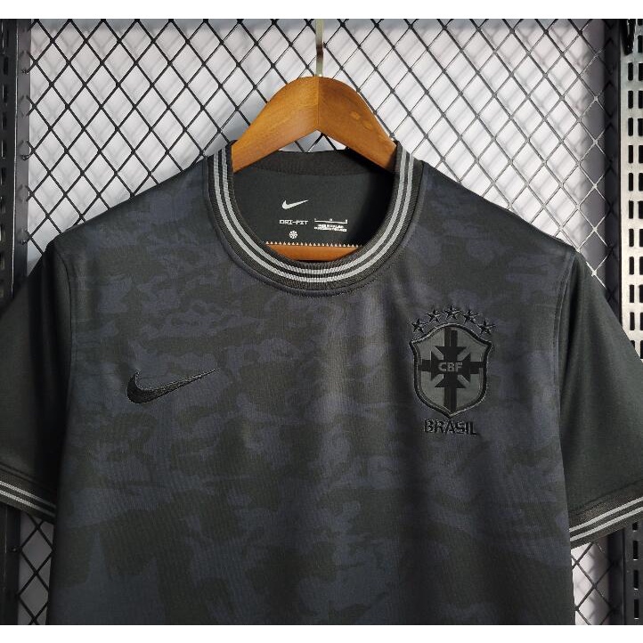 Áo Thun Bóng Đá Màu Đen Phiên Bản Đặc Biệt Của Đội Tuyển Brazil 22 2