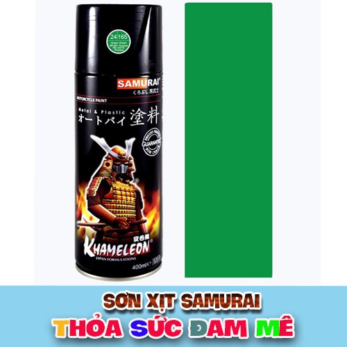 Chai sơn màu xanh lá Tropicana 165 Samurai .