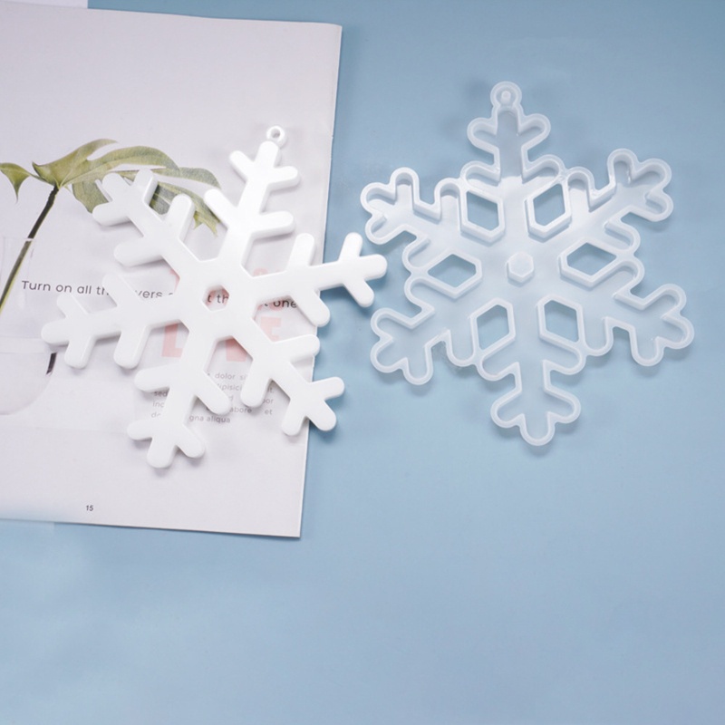 Khuôn Silicone Làm Mặt Trang Sức Hình Bông Tuyết DIY