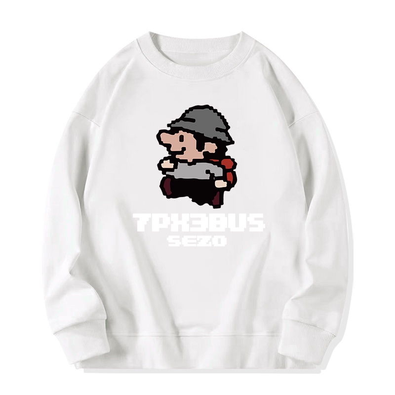 Áo sweater SELVZE chất liệu cotton tay dài in họa tiết phong cách đường phố Mỹ thời trang cho nữ oversize