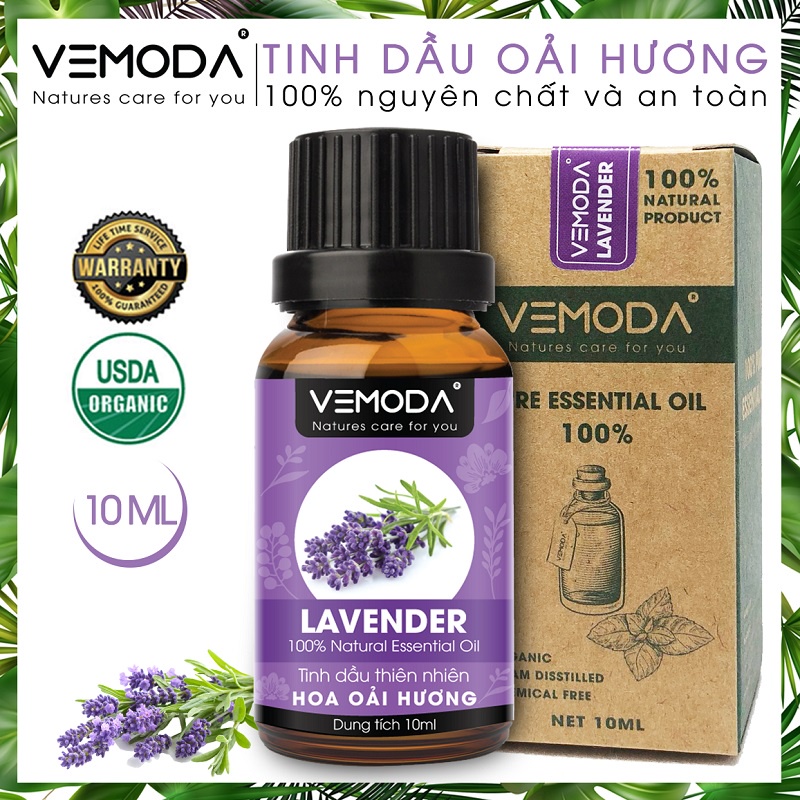 Tinh dầu Oải hương cao cấp Vemoda khử mùi, thơm phòng giúp ngủ ngon