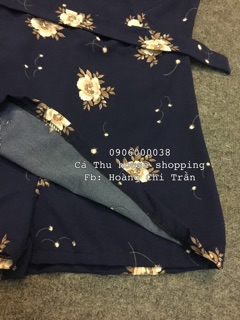 Jumsuit hoa cổ yếm
