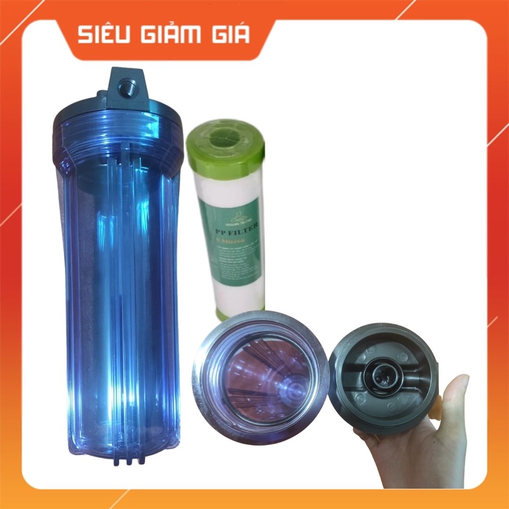 Cốc lọc nước đầu nguồn-Sơn Hà, cốc lọc máy RO, cốc lọc nước sinh hoạt 10 inch ren 17
