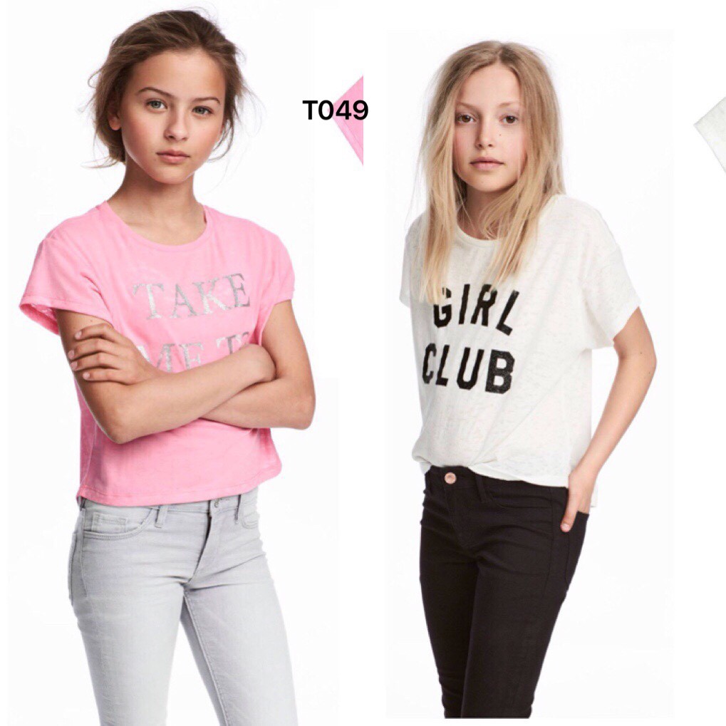 Áo thun tay ngắn vạt cao thấp bé gái. H&M. Cambodia xuất xịn. Hàng mới tinh vừa on Web. Đẹp không tì vết. Check Code dc