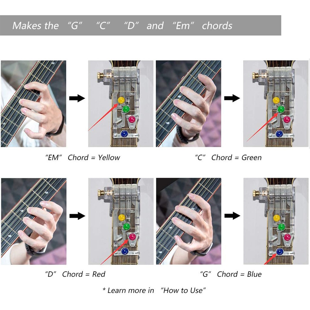 MÁY BẤM HỢP ÂM GUITAR ACOUSTIC - M4HA - Chuyển 4 Hợp Âm Guitar Chơi Cả Trăm Bài - luyện tập chuyển hợp âm guitar