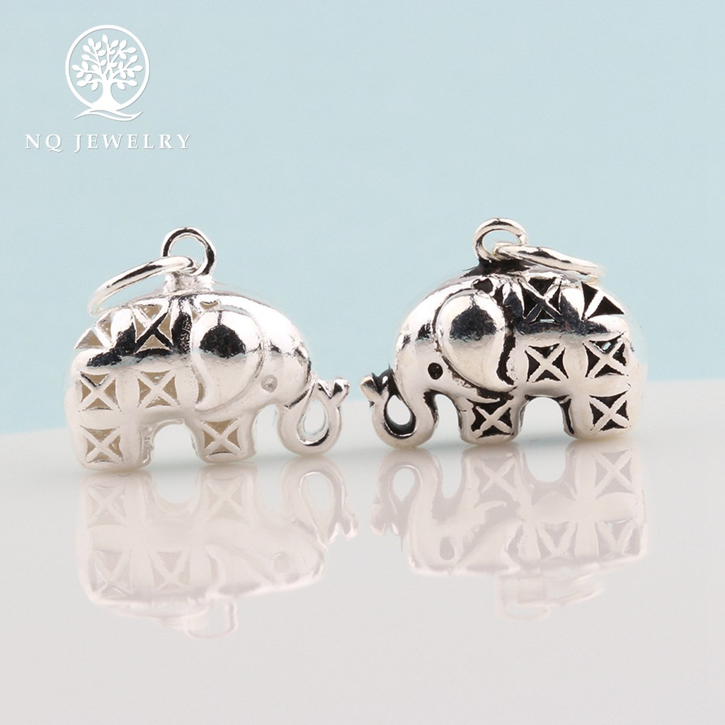 Charm bạc thái con voi treo - Charm treo hình con voi NQ Jewelry