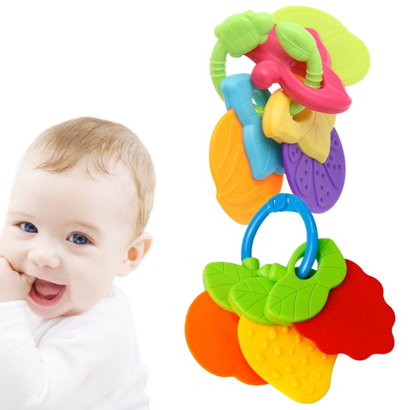 Đồ chơi ngậm mọc răng bằng silicone hình trái cây cho bé