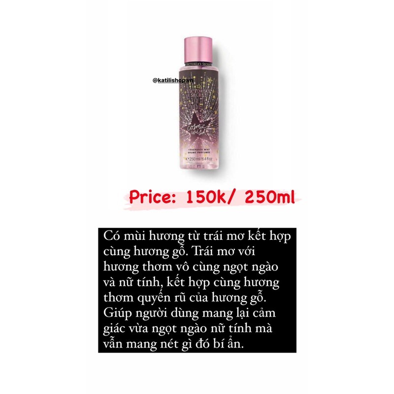 [HÀNG THÁI] Xịt thơm Body Mist Victoria's Secret Cosmic Wish | BigBuy360 - bigbuy360.vn