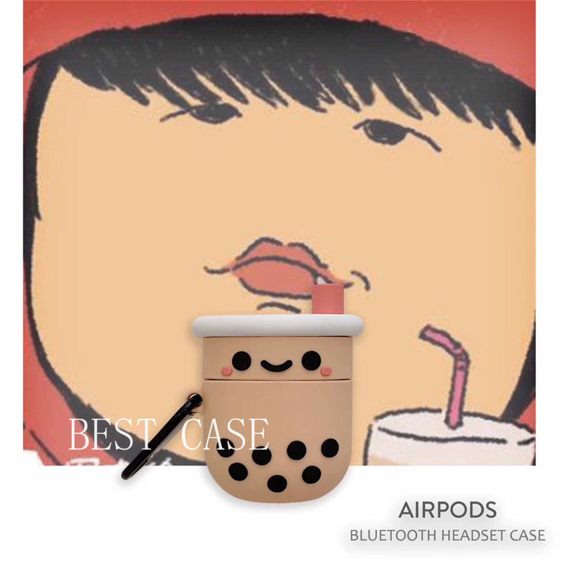 Ốp Hình Ly Trà Sữa Bảo Vệ Hộp Đựng Tai Nghe Airpods 1 / 2