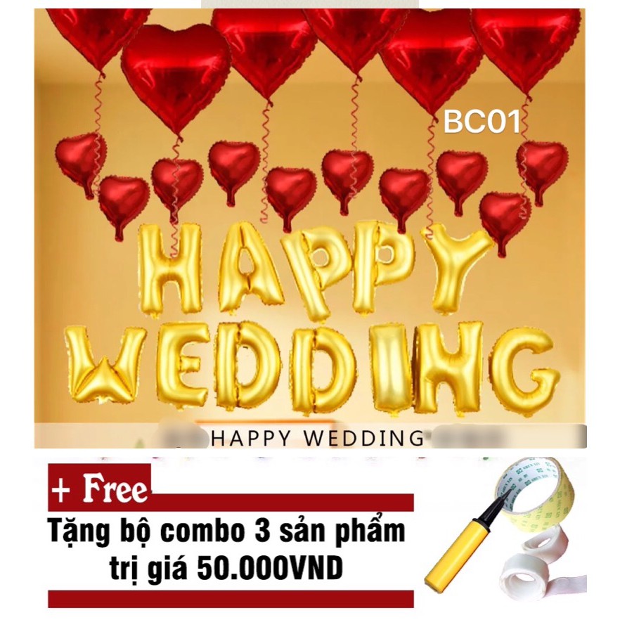 SET BÓNG CƯỚI TRANG TRÍ PHÒNG TÂN HÔN SIÊU LÃNG MẠN (BC01)