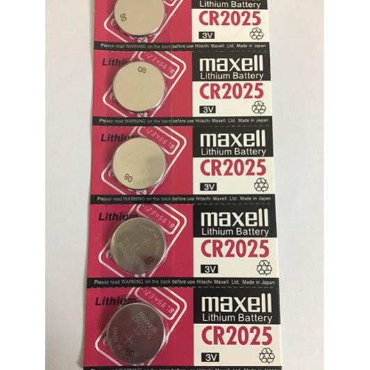 Vỉ 5 viên CR2025 Maxell 3V Lithium Nhật bản