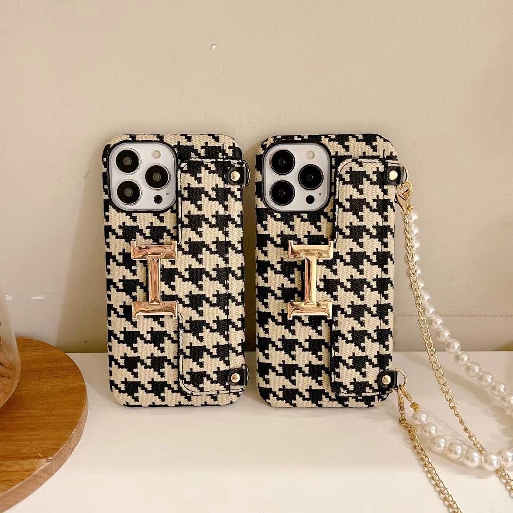 Ốp điện thoại vải có ngăn đựng thẻ và dây đeo chéo dành cho iPhone 13 Pro 12 11 Pro Max
