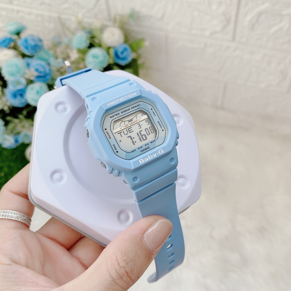 Đồng hồ Nữ Casio BLX-560-2D Baby-G Glide Sport Lineup màu xanh blue pastel siêu kute cho nàng nào là tín đồ của Casio!