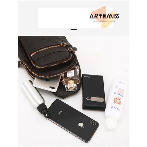 Túi chéo bao tử nam ⚡FREESHIP⚡da bò thật 100% hiện đại lịch lãm cao cấp, lịch lãm, bền, đẹp. BH 12 th Tặng Vớ nam YTP0