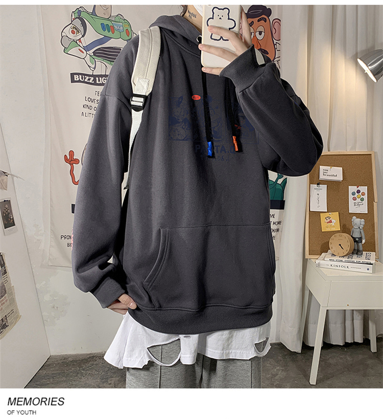 Áo hoodie tay dài kiểu dáng thể thao phong cách năng động cho nam | BigBuy360 - bigbuy360.vn