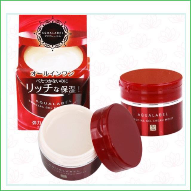 Kem dưỡng da Shiseido Aqualabel 5 trong 1 Special Gel Cream Oil (Moist) đỏ