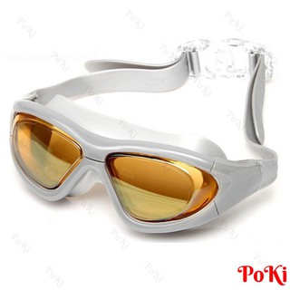 Kính bơi tầm nhìn rộng 9110 - Grey Yellow, chống tia UV, đồ bơi chuyên dụng cao cấp - POKI