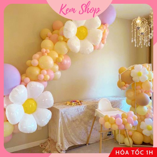 Bóng kình bông hoa cúc size đại trang trí sinh nhật party đáng yêu dễ thương - Kem Shop K137