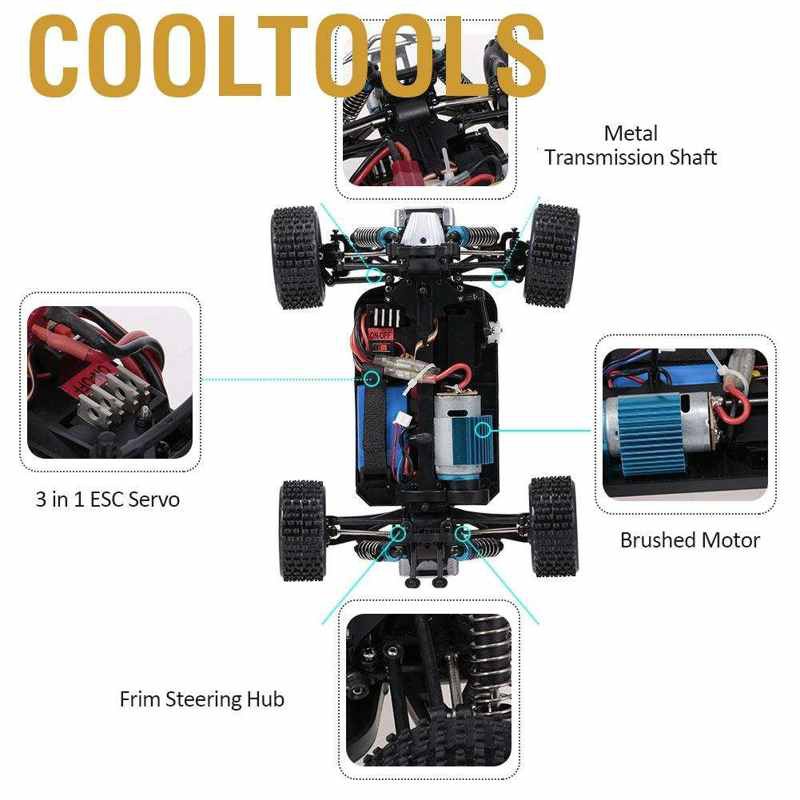Cooltools 540 Motor + Mount Heat Sink Gear Fit for WLtoys A959 A969 A979 K929 1/18 RC Car