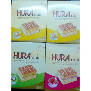 Bánh bông lan HURA deli 168g(6 gói * 28g)