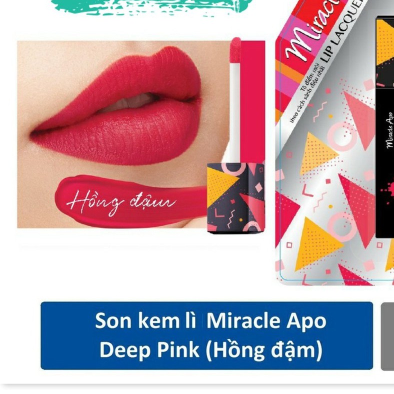 Son kem lì Miracle Apo Lip Lacquer Matte 3ml (Bao bì mới)