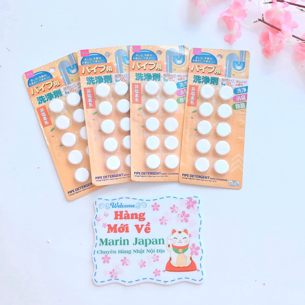 Lẻ 1 viên thông tắc đường ống bồn rửa bát Nhật Bản màu cam
