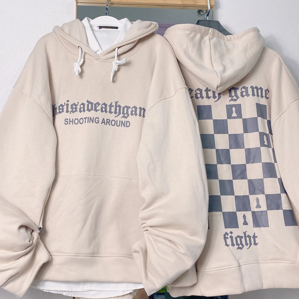 Áo Hoodie YAYSHOP nỉ bông mềm họa tiết kẻ caro dáng rộng in hình BÀN CỜ | BigBuy360 - bigbuy360.vn