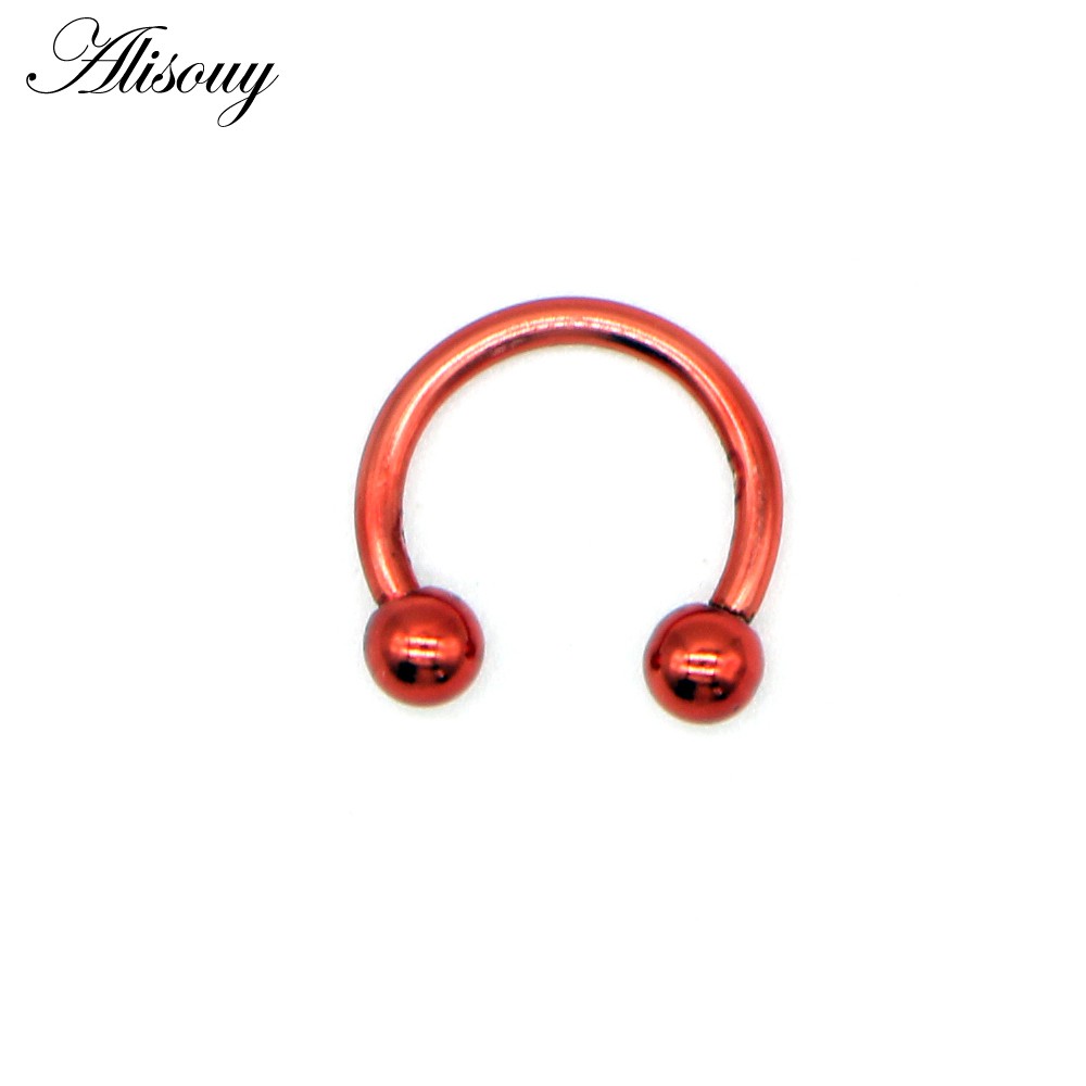 Alisouy 1 Khuyên Mũi / Tai / Mũi / Môi Bằng Thép Không Gỉ 16g