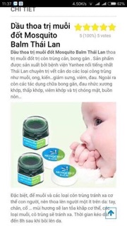 Kem bôi muỗi đốt thái lan mosquito