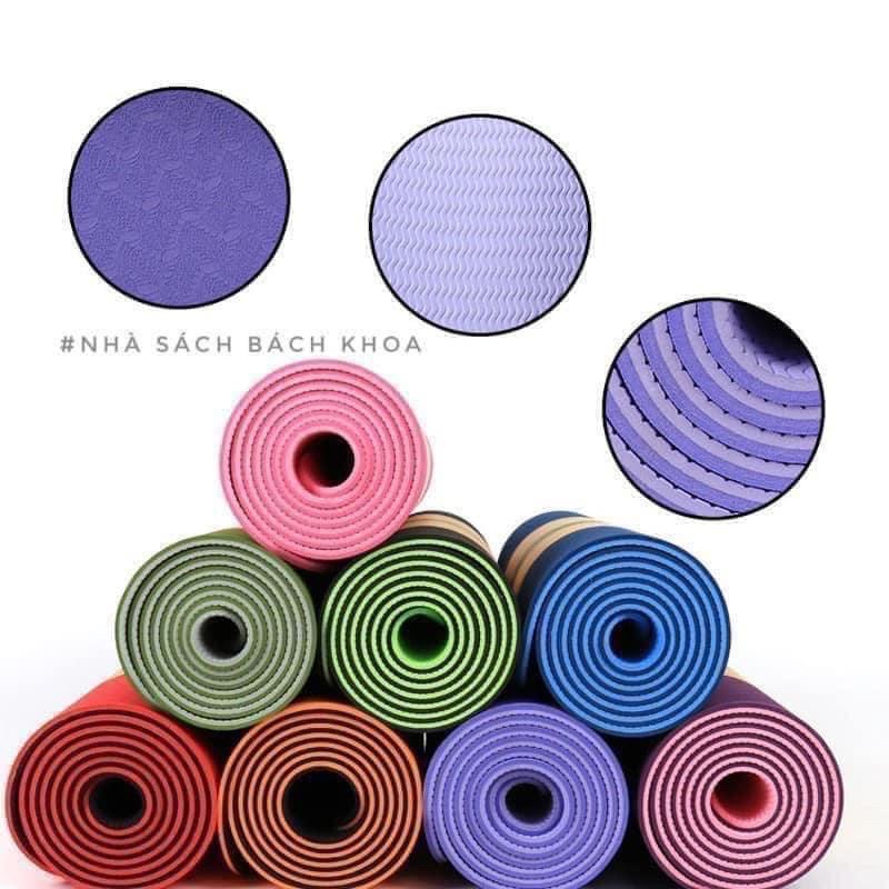 Thảm tập gym yoga hàng 2 lớp dày dặn