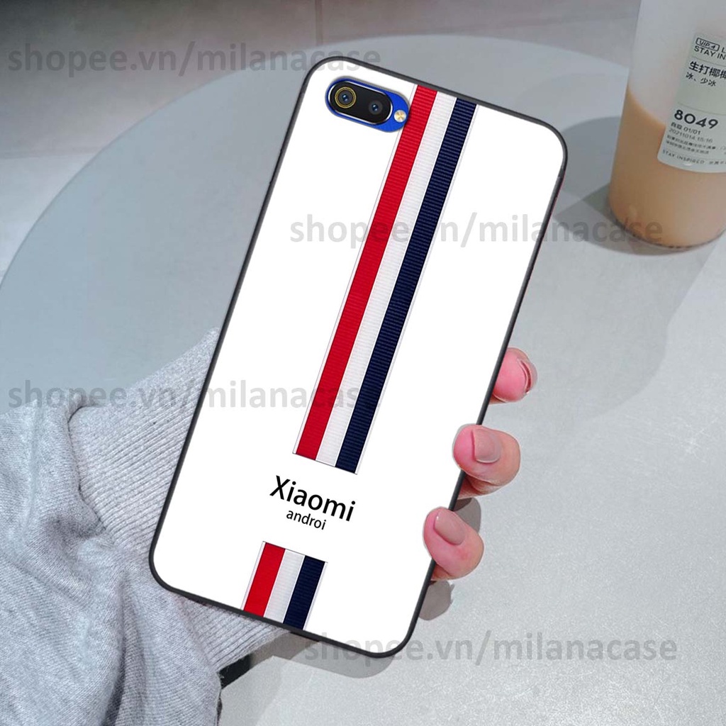 Ốp Realme C1 / C2 in giả da phong cách thể thao, cá tính, thời trang