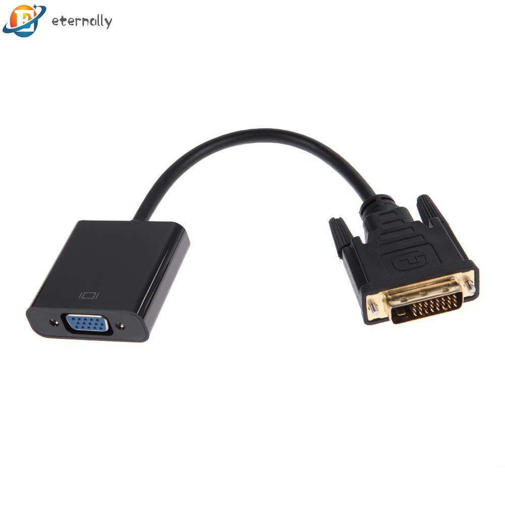 eternally 1080P DVI-D 24+1 to VGA HDTV Converter Monitor Cable for PC Display Card