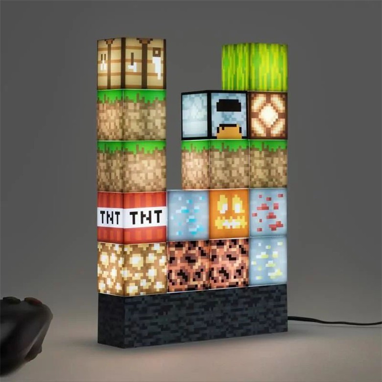 Đồ Chơi Đèn Phát Sáng Xây Dựng Các Block Minecraft