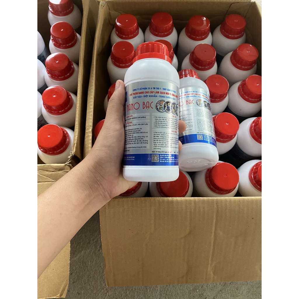 Nano bạc Việt Pháp 1000ppm, diệt khuẩn cho ốc nhồi, ốc bươu