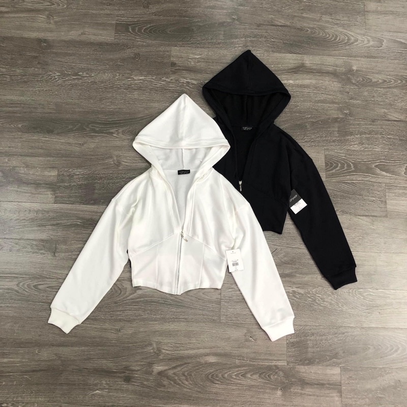 Áo khoá nỉ da cá có mũ