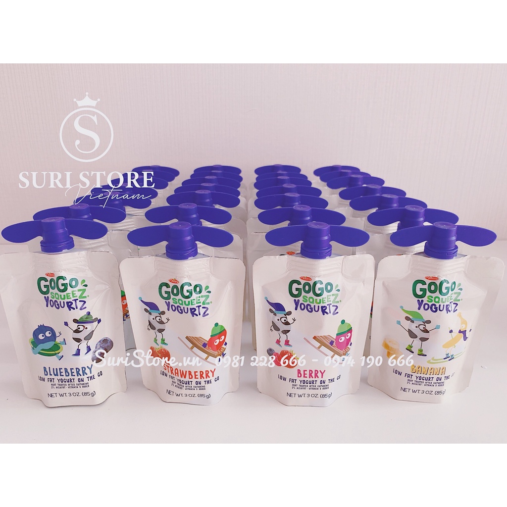 Sữa chua cho bé GOGO SQUEEZ dạng túi tiện lợi, đủ vị thơm ngon