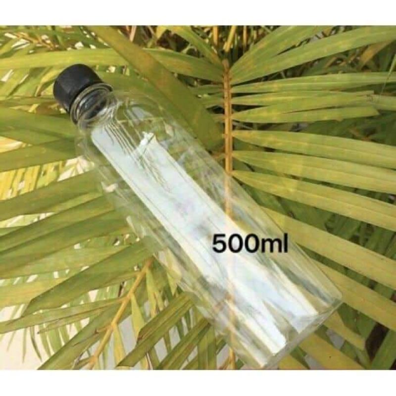 chai đựng trà sữa chai 500ML cổ nhỏ phí 30 kèm nắp trắng nắp đen