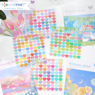 Hình dán trái tim thiên hà lấp lánh nhiều bắt mắt trang trí sổ tay sổ nhật ký