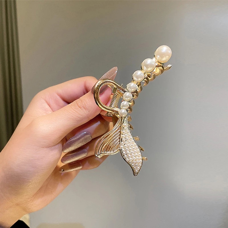 Kẹp Tóc Kim Loại Thiết Kế Đơn Giản Cho Nữ