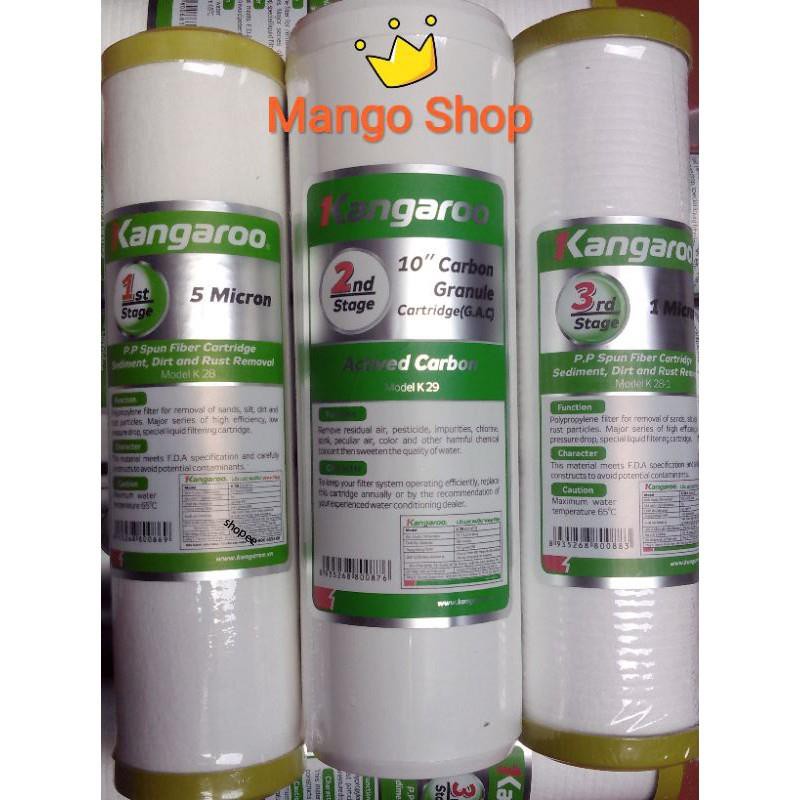 [Tri Ân Shopee] Bộ lõi lọc Kangaroo số 123 R.O phù hợp các dòng máy lọc R.O