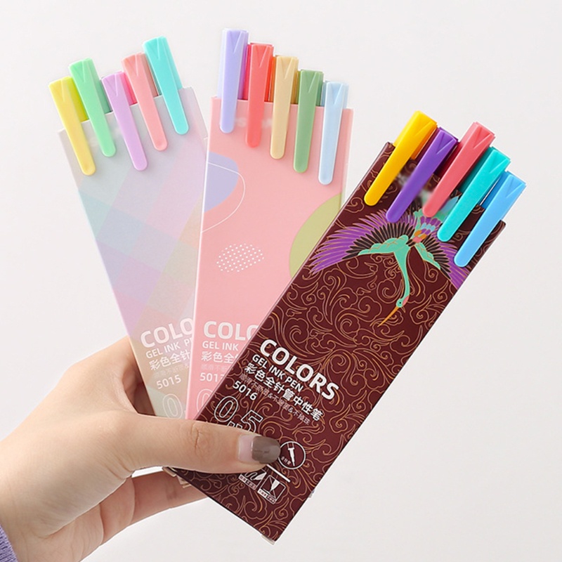 Set 5 Bút Mực Gel 0.5mm Nhiều Màu Sắc Dành Cho Học Sinh
