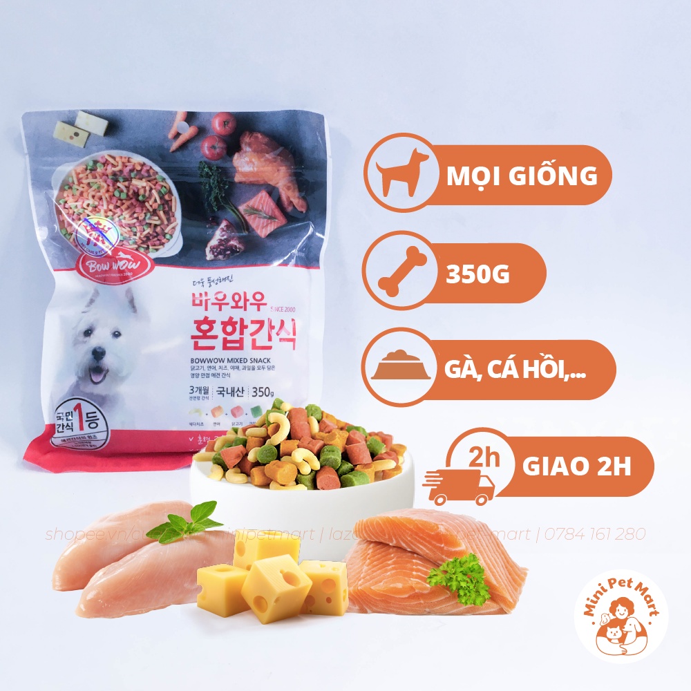 Snack hỗn hợp BOWWOW - snack, bánh thưởng cho chó