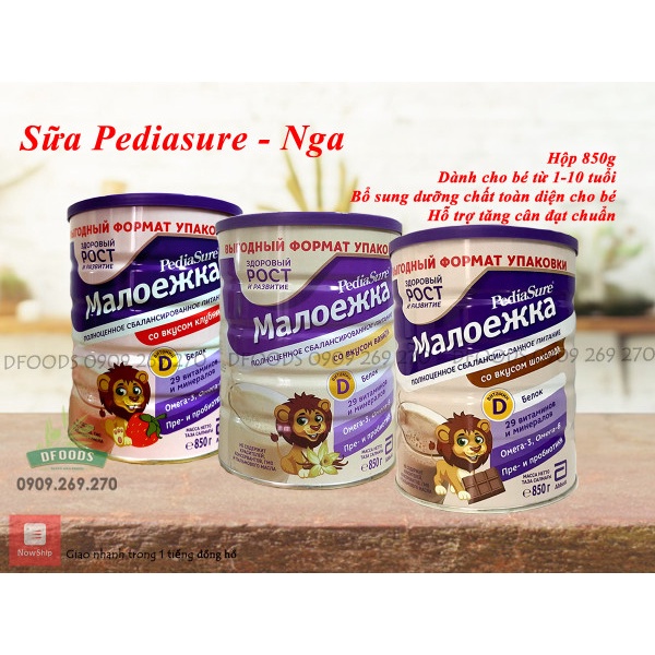 Sữa Pediasure Nga dạng bột 400gr hàng chuẩn Air 100%