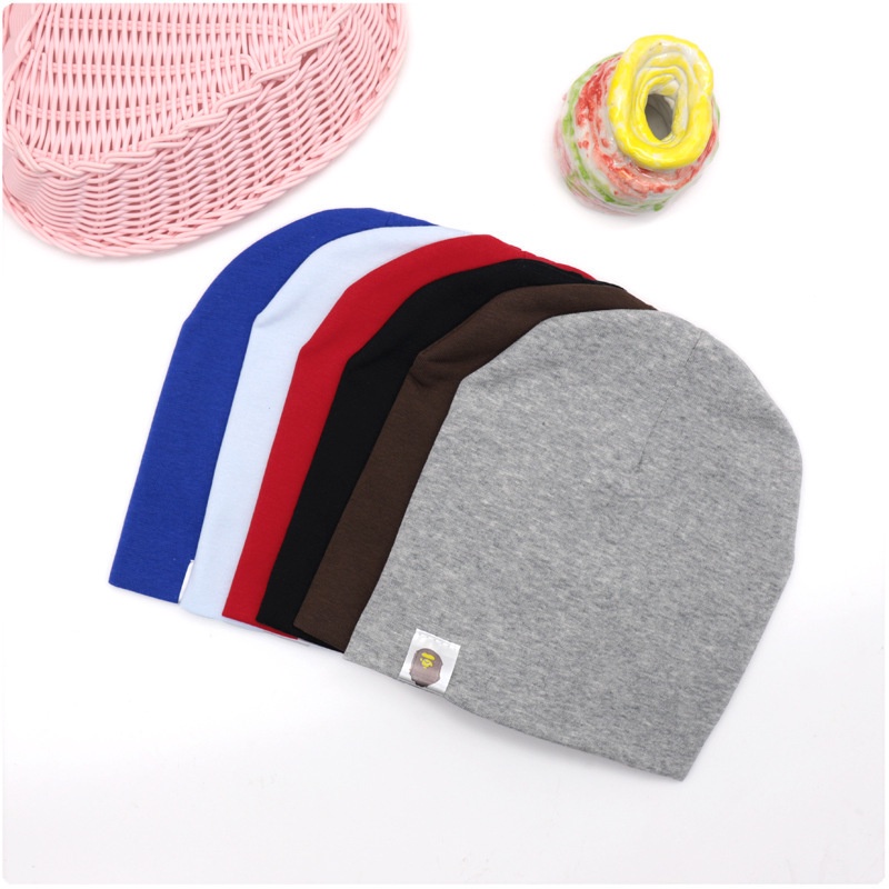 Mũ Cotton Trùm Đầu Giữ Ấm Màu Trơn Phong Cách Hip Hop Đường Phố Mới Cho Bé Trai Bé Gái